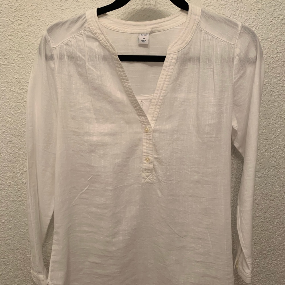 Old Navy white long sleeve blouse Size X-Small